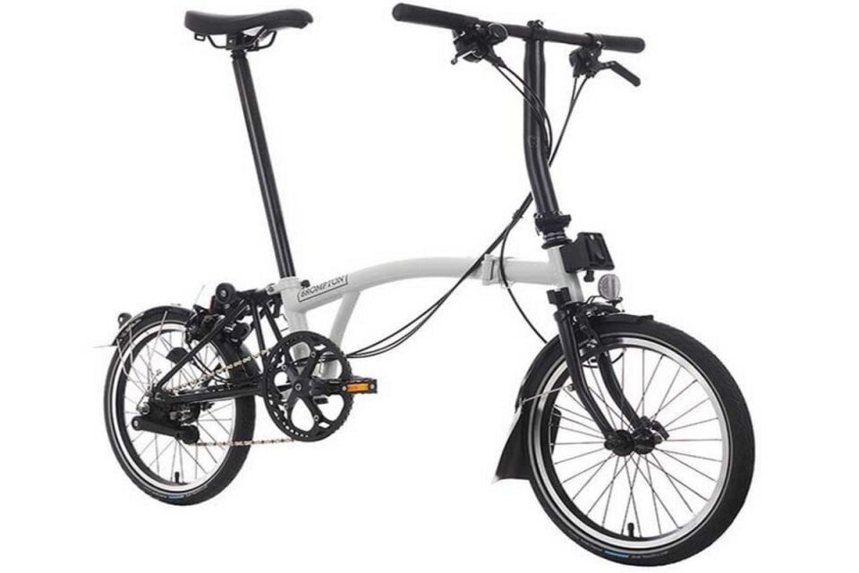 Brompton C Line 6 Gang Mid Lenker weiß Nabendynamo weiß