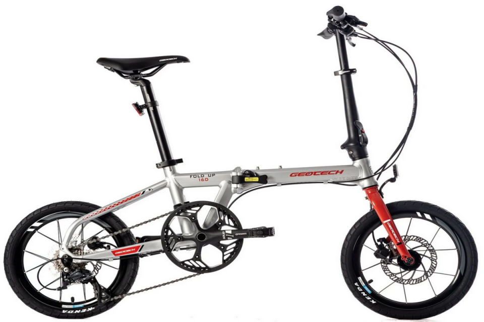 Geotech Fold UP 16D Klapprad Silber rot